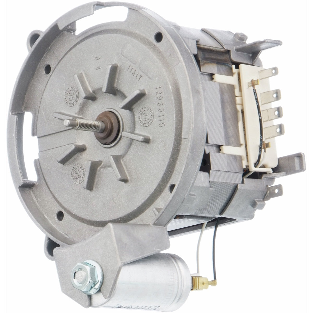 Original Bosch Siemens Umwälzpumpenmotor 00490984 mit Anschlusskontakten und Kondensator